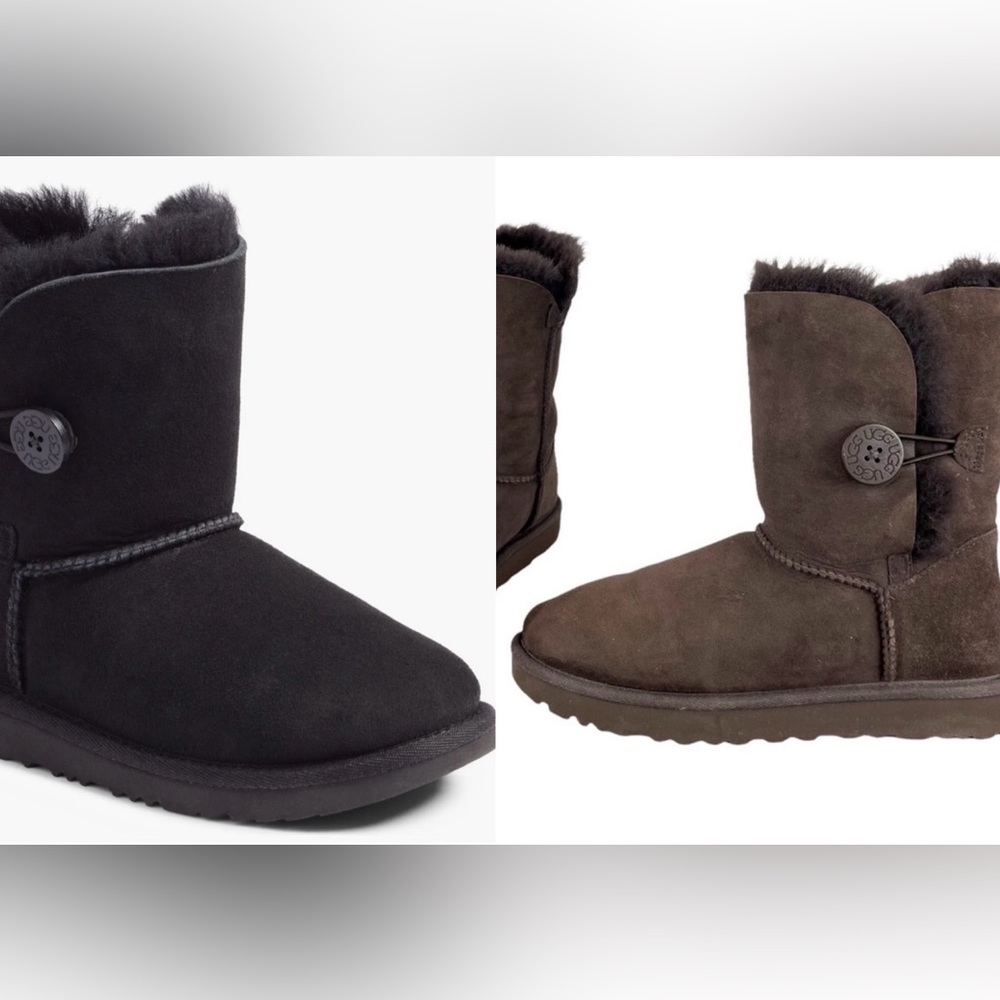 Bailey Button (short) UGGS. 2 pairs: Black and chocolate.
